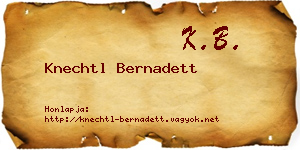 Knechtl Bernadett névjegykártya